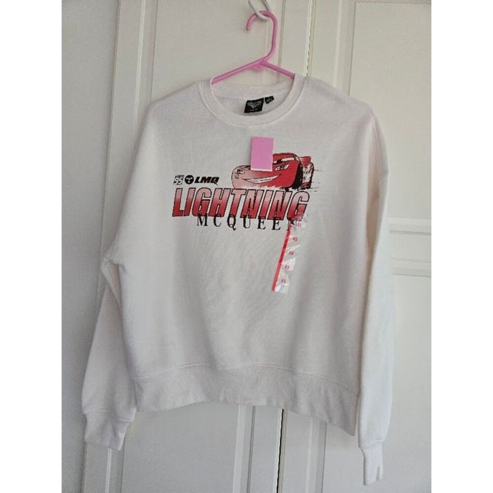Disney Pixar Lightning McQueen Graphic Sweatshirt - Womens XS - New